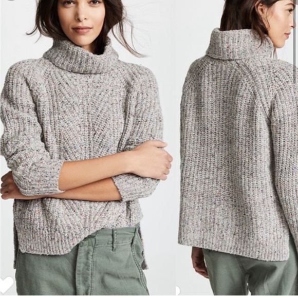 Madewell Sweaters - Madewell Confetti Colorfleck Turtleneck Sweater Sz S